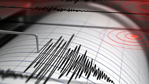 A seismograph recording earthquake tremors.
