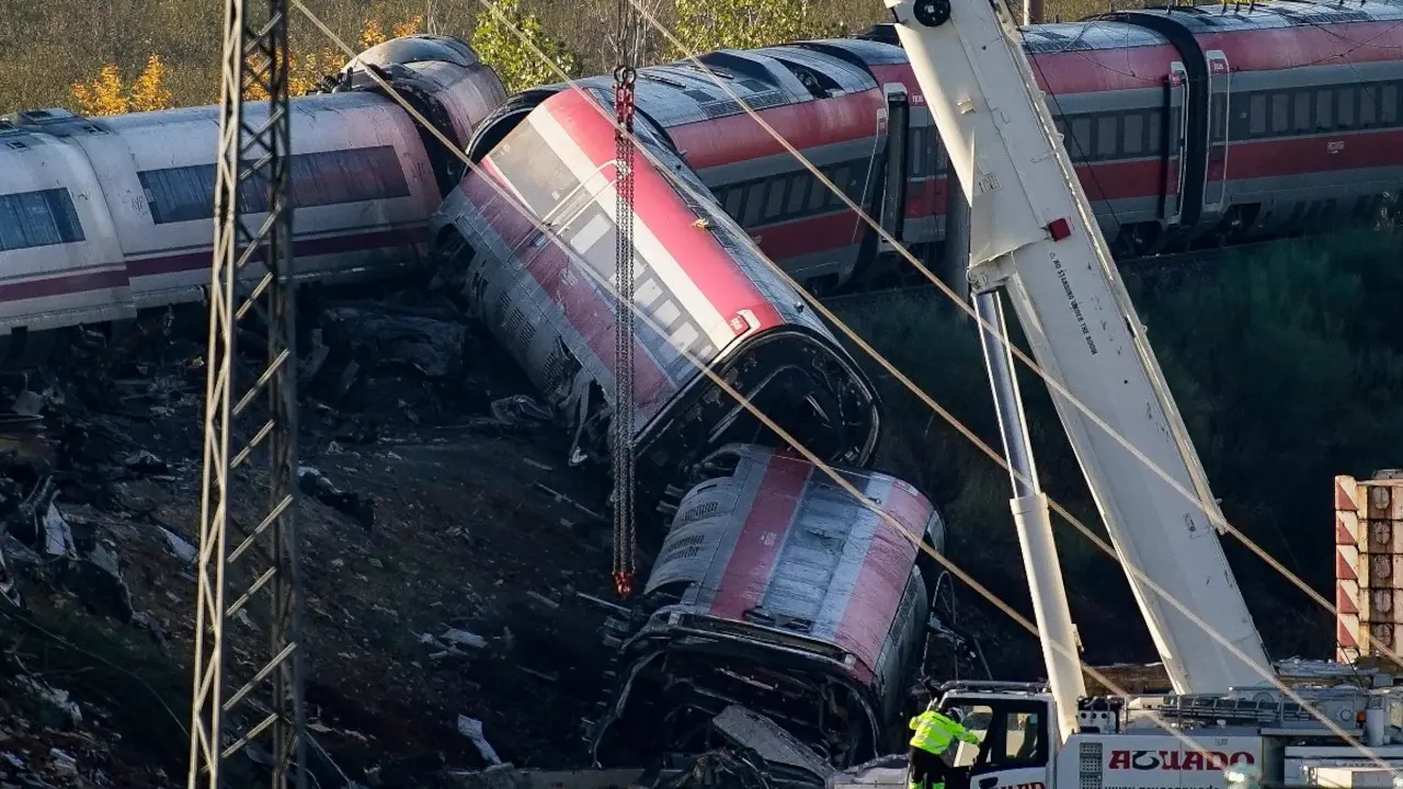 Spain train crash site