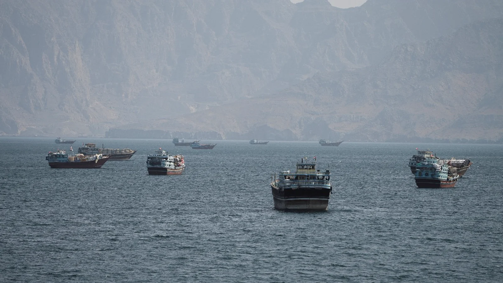 Vessels in the Strait of Hormuz.