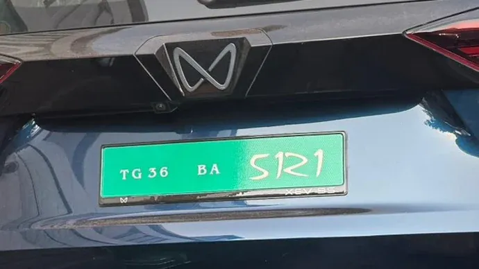 The stylised number plate spotted near Panjagutta signal in Hyderabad.