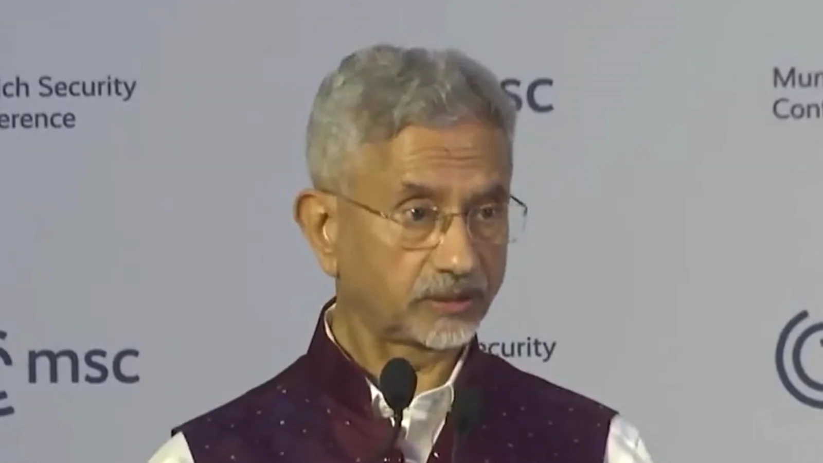 External Affairs Minister S Jaishankar speaking.